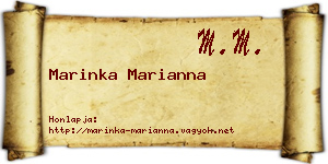 Marinka Marianna névjegykártya