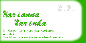 marianna marinka business card